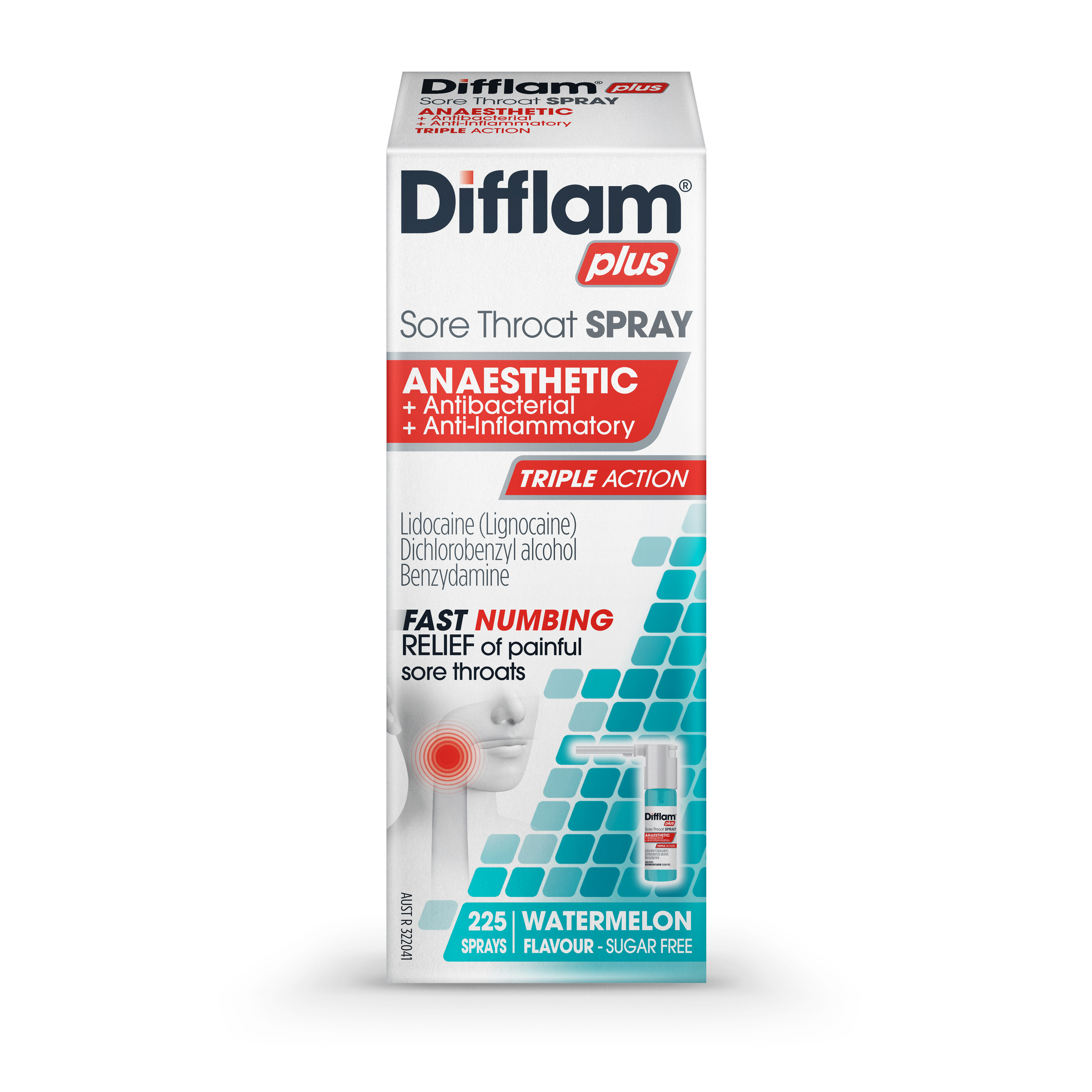 Difflam Plus Anaesthetic Sore Throat Spray 225 Sprays 30mL