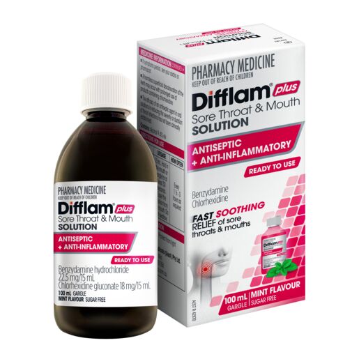 Difflam Plus Ready To Use Sore Throat & Mouth Solution