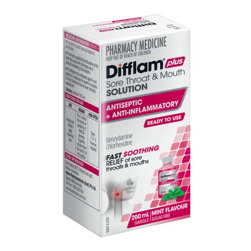 Difflam Plus Ready To Use Sore Throat & Mouth Solution