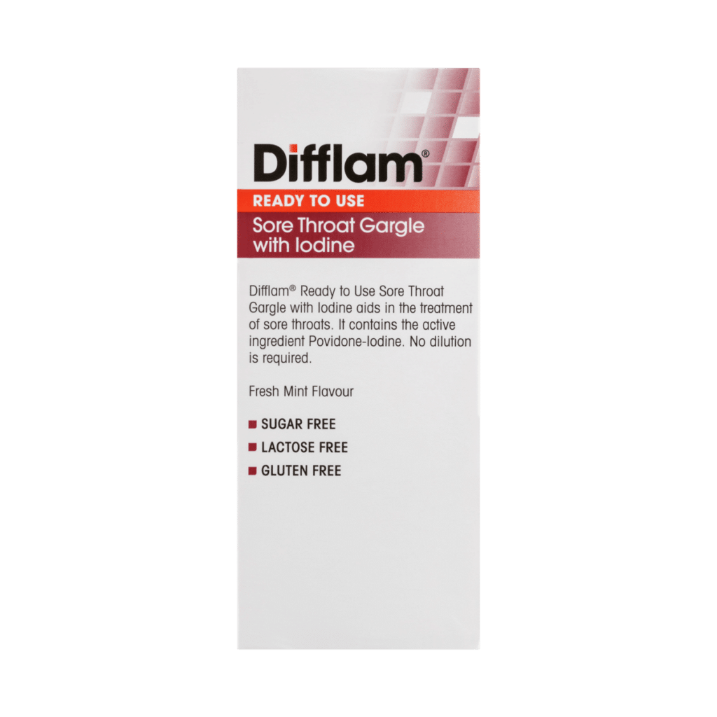 Difflam Ready to Use Sore Throat Gargle with Iodine