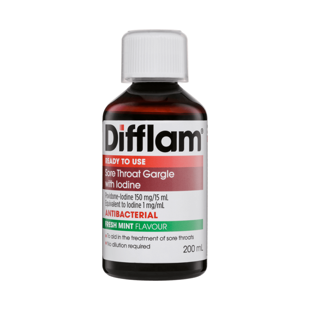 Difflam Ready to Use Sore Throat Gargle with Iodine