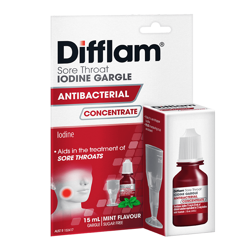 Difflam Sore Throat Gargle with Iodine Concentrate