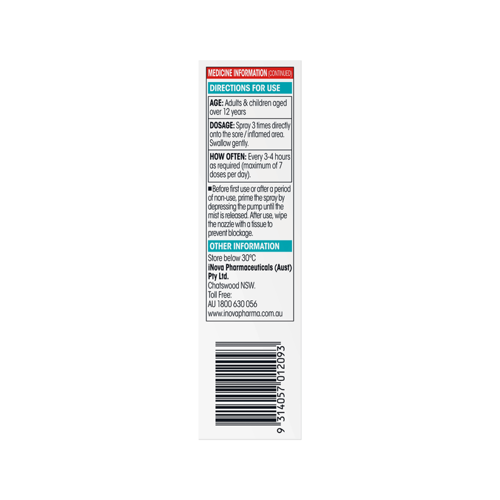 Difflam Plus Anaesthetic Sore Throat Spray 225 Sprays 30mL