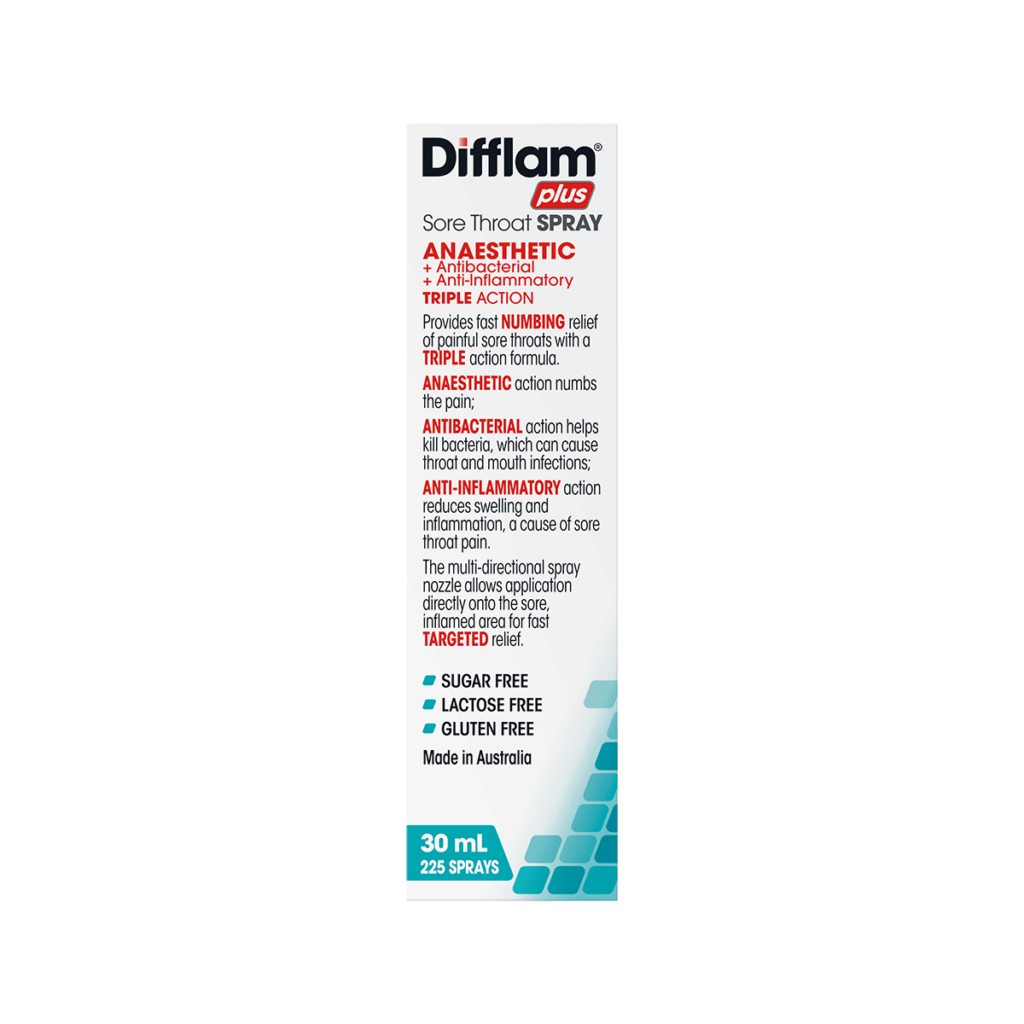 Difflam Plus Anaesthetic Sore Throat Spray 225 Sprays 30mL