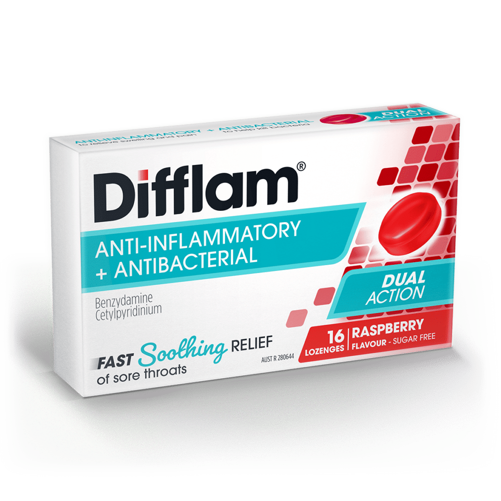 Difflam Raspberry Sore Throat Lozenges