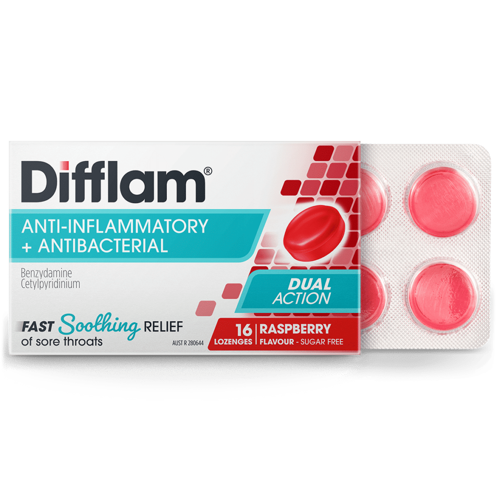 Difflam Raspberry Sore Throat Lozenges