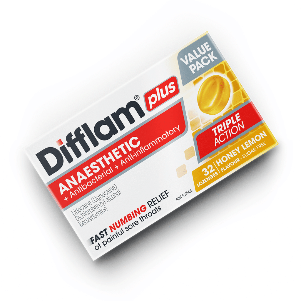 Difflam Plus Anaesthetic Honey and Lemon Lozenges