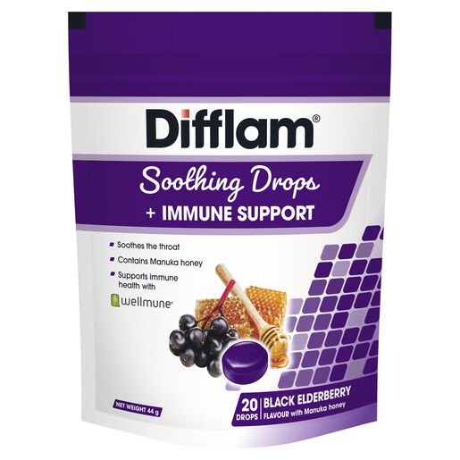 Difflam Soothing Drops + Immune Support Black Elderberry