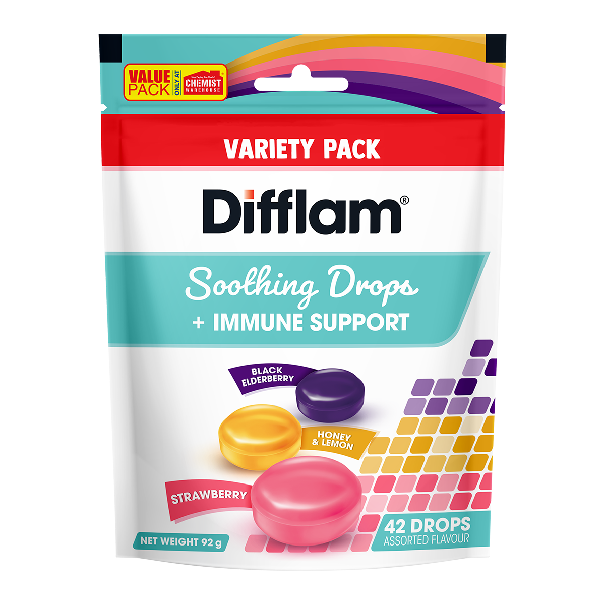 Difflam Soothing Drops + Immune Support Assorted CWH