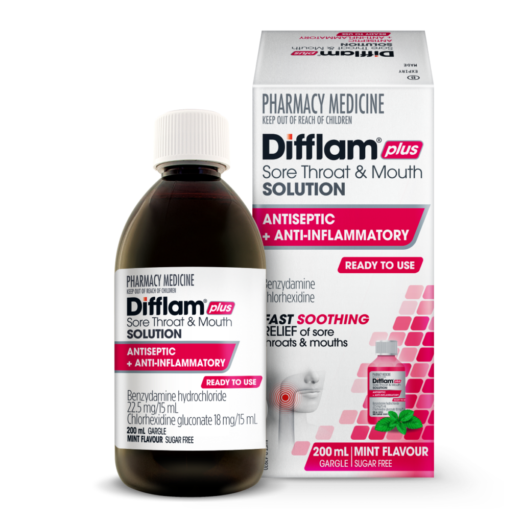 Difflam Plus Sore Throat & Mouth Solution