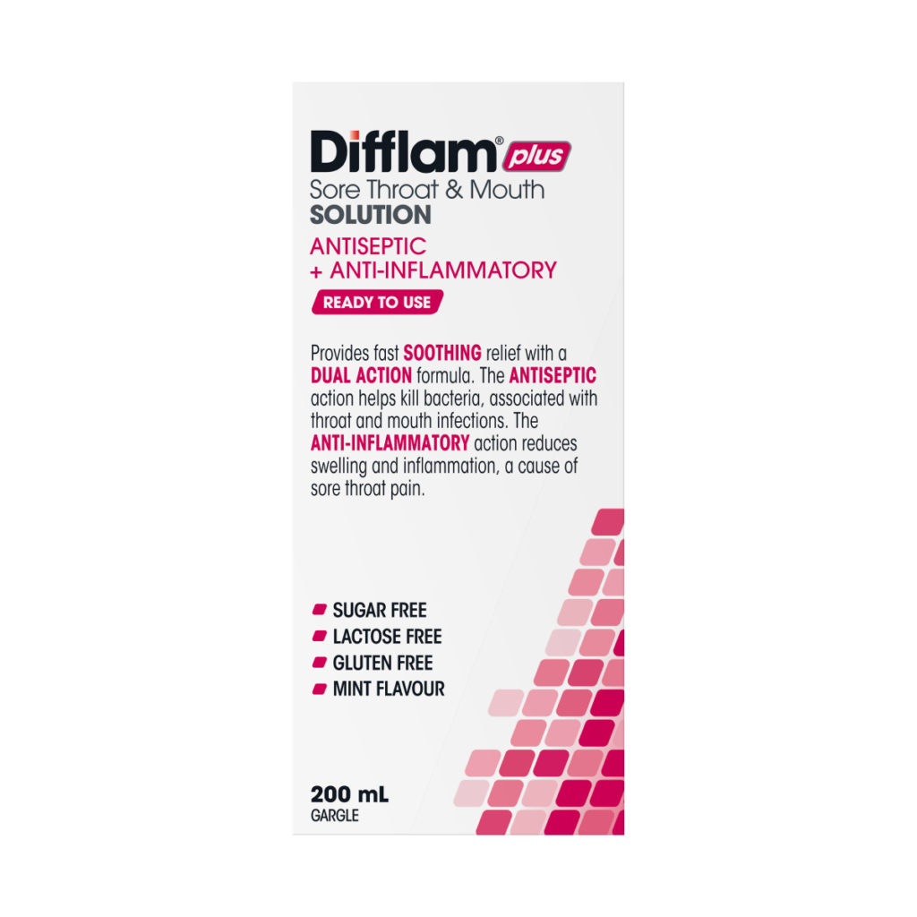 Difflam Plus Sore Throat & Mouth Solution