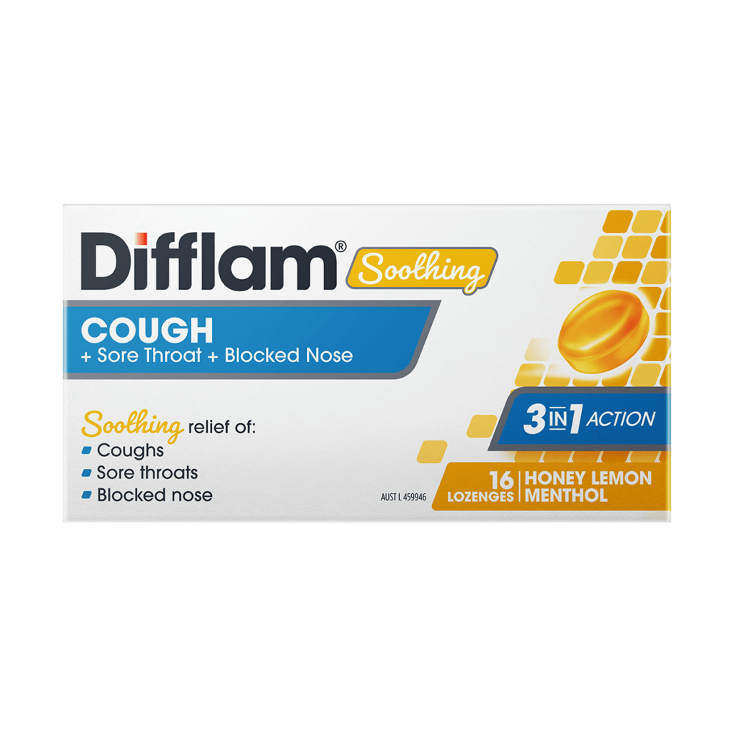 Difflam Soothing Cough + Sore Throat + Blocked Nose 16