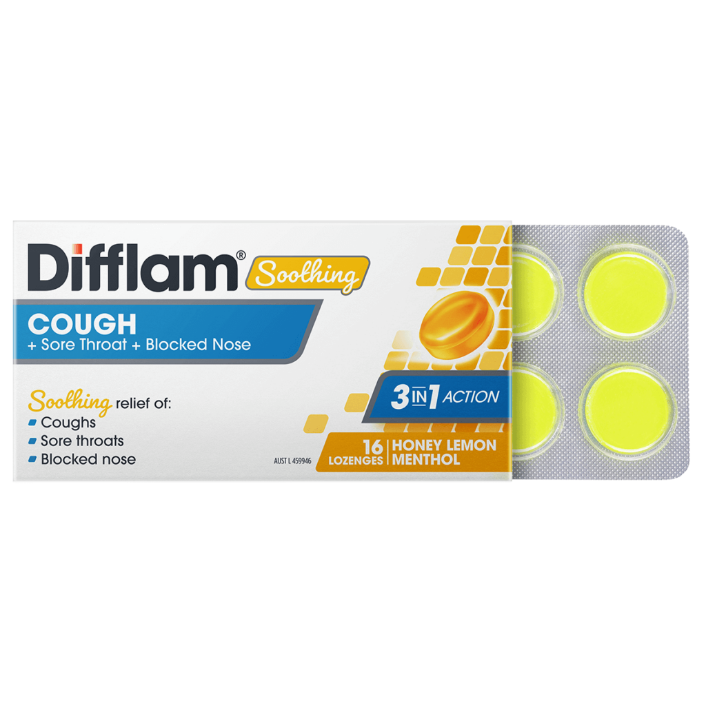 Difflam Soothing Cough + Sore Throat + Blocked Nose 16