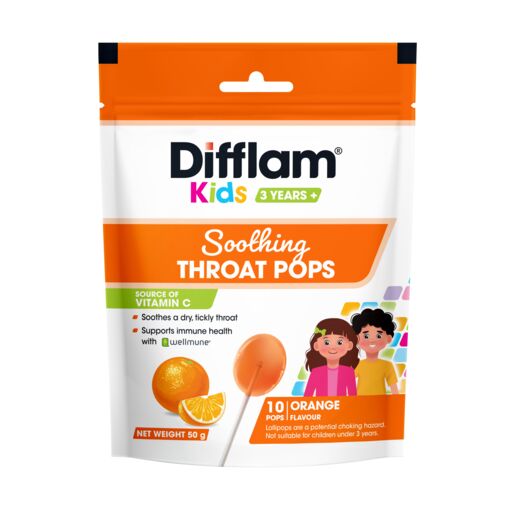 Difflam Kids Soothing Throat Pops Orange